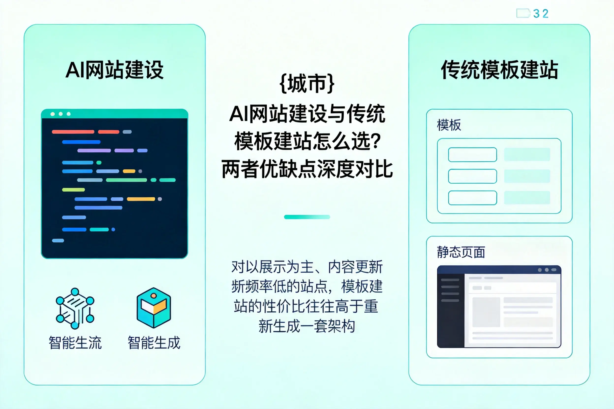 黄冈AI网站建设与传统模板建站怎么选?两者优缺点深度对比