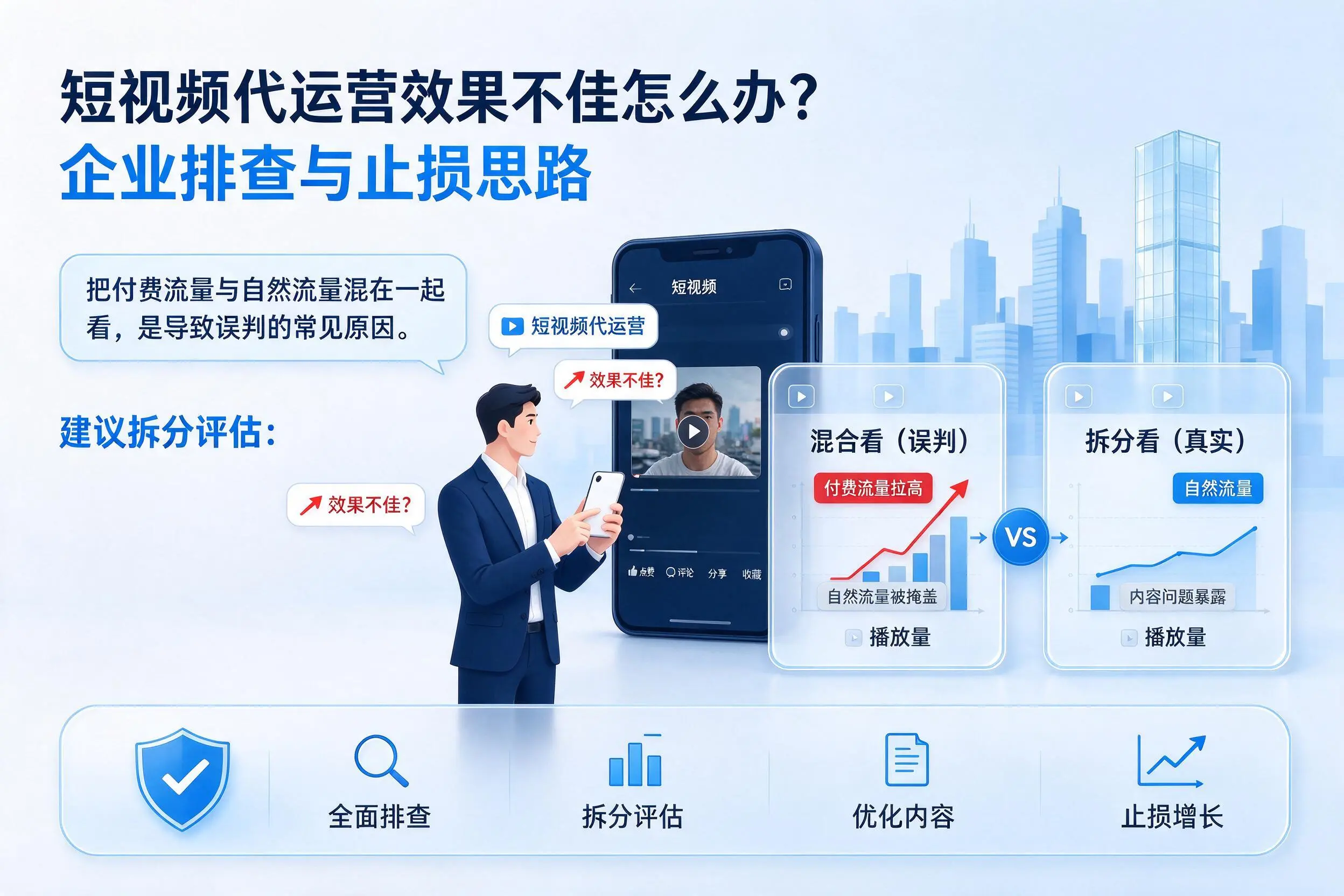 短视频代运营效果不佳怎么办？黄冈企业排查与止损思路