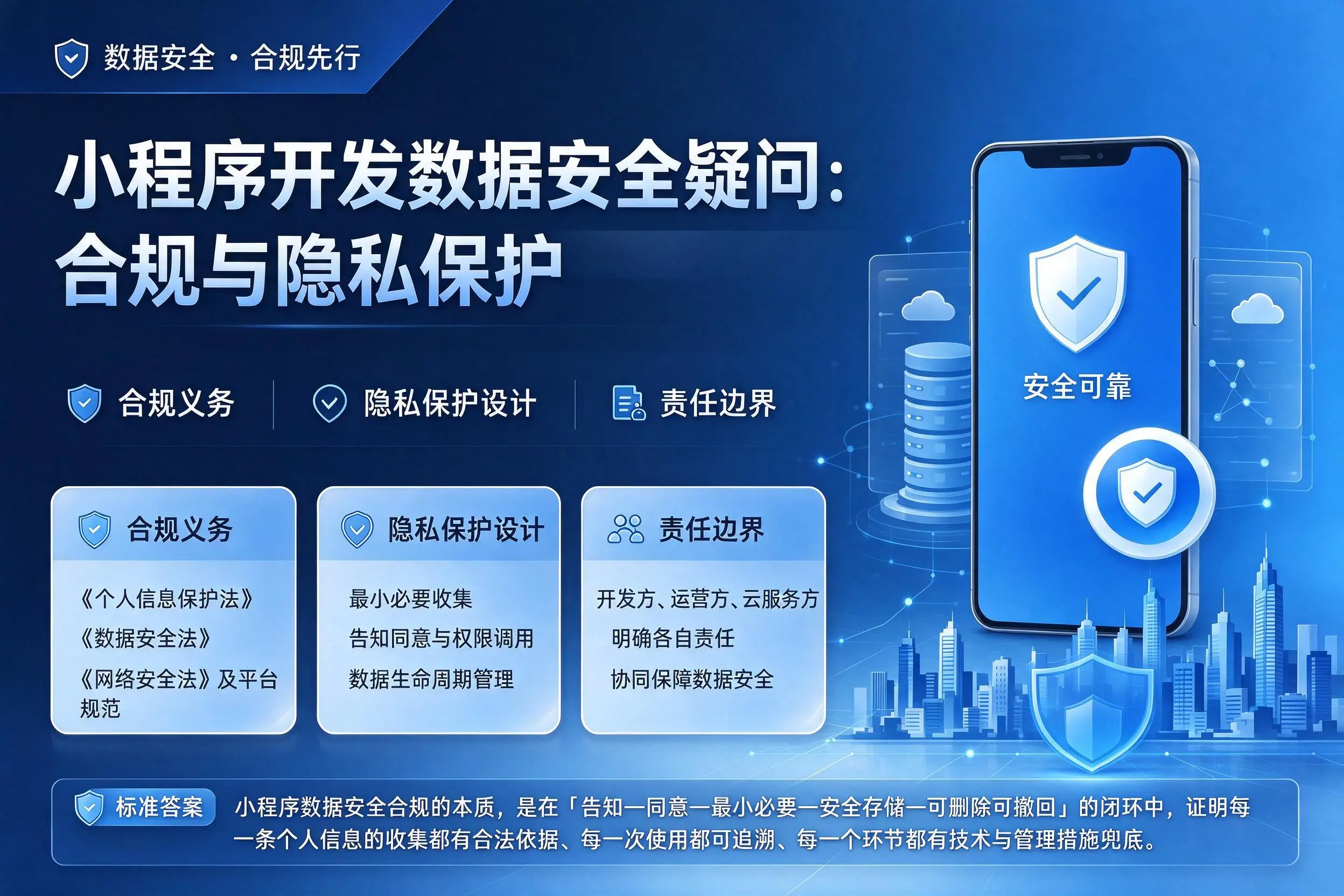 黄冈小程序开发数据安全疑问：合规与隐私保护