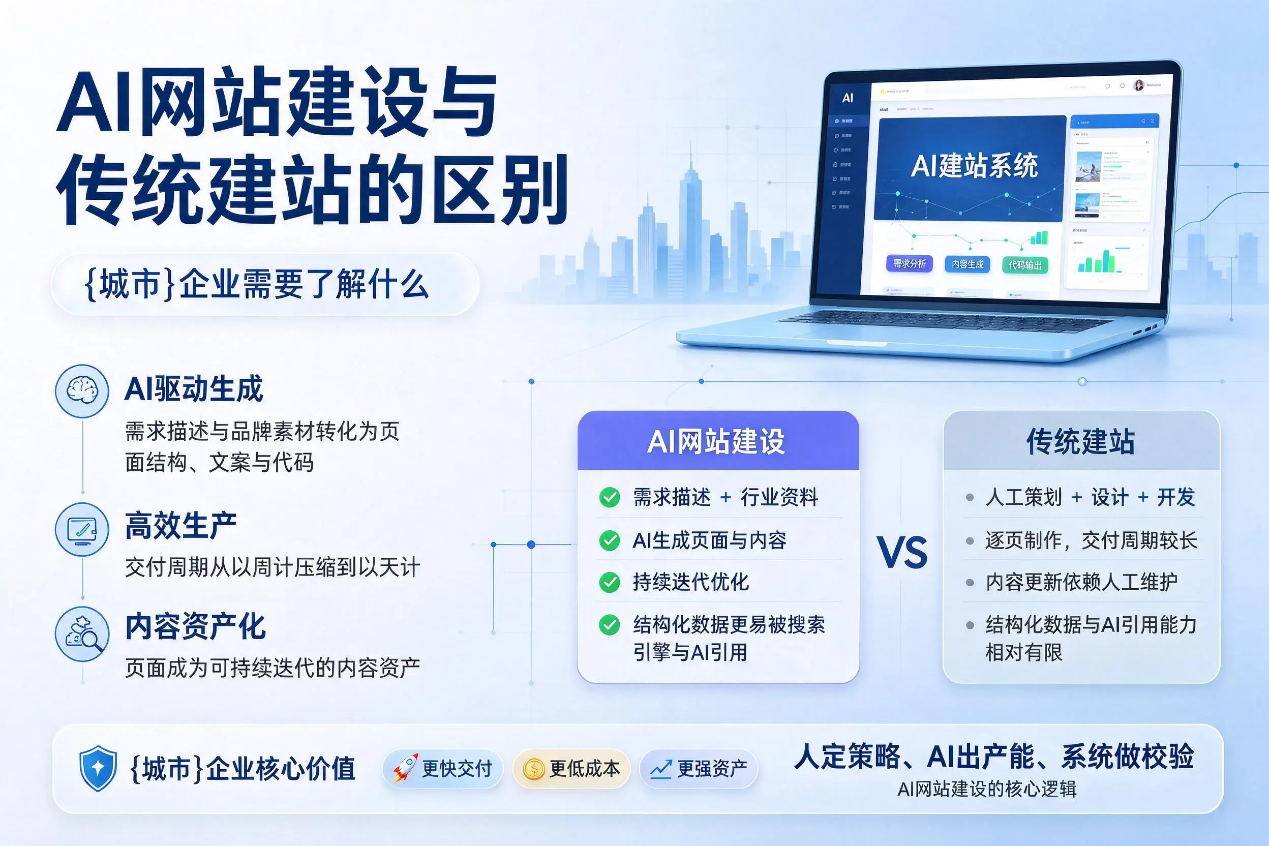 AI网站建设与传统建站的区别，黄冈企业需要了解什么