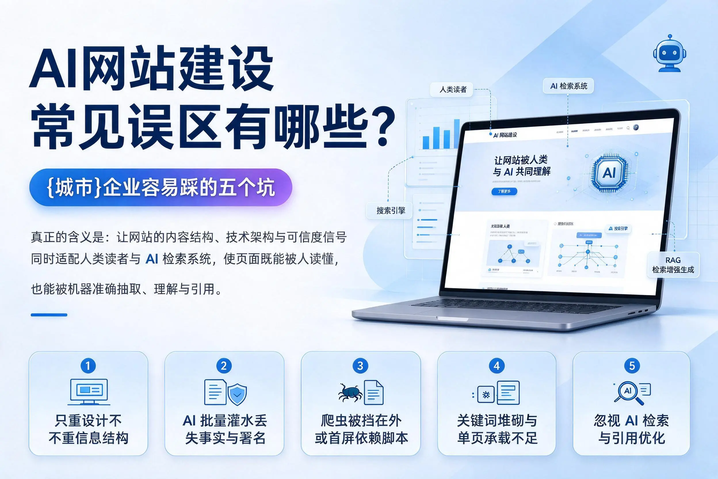AI网站建设常见误区有哪些？黄冈企业容易踩的五个坑