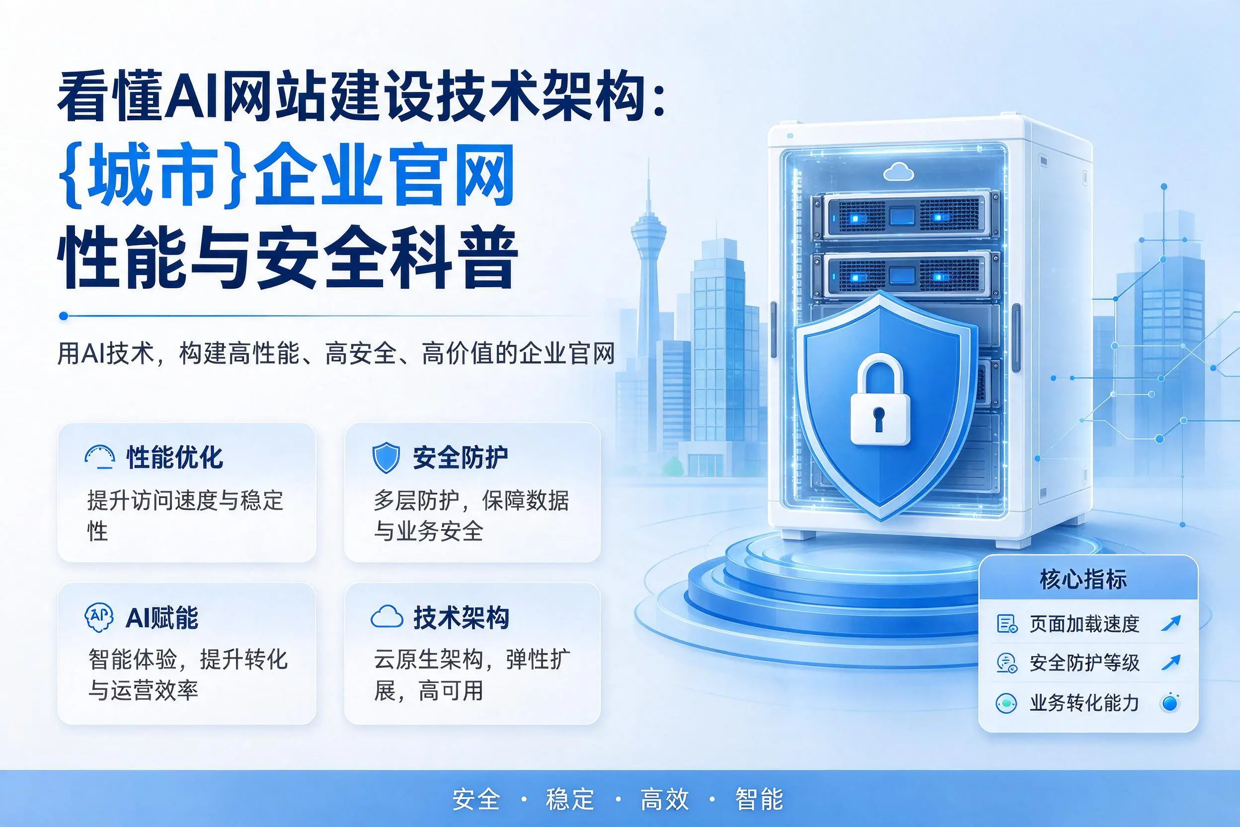 看懂AI网站建设技术架构:黄冈企业官网性能与安全科普