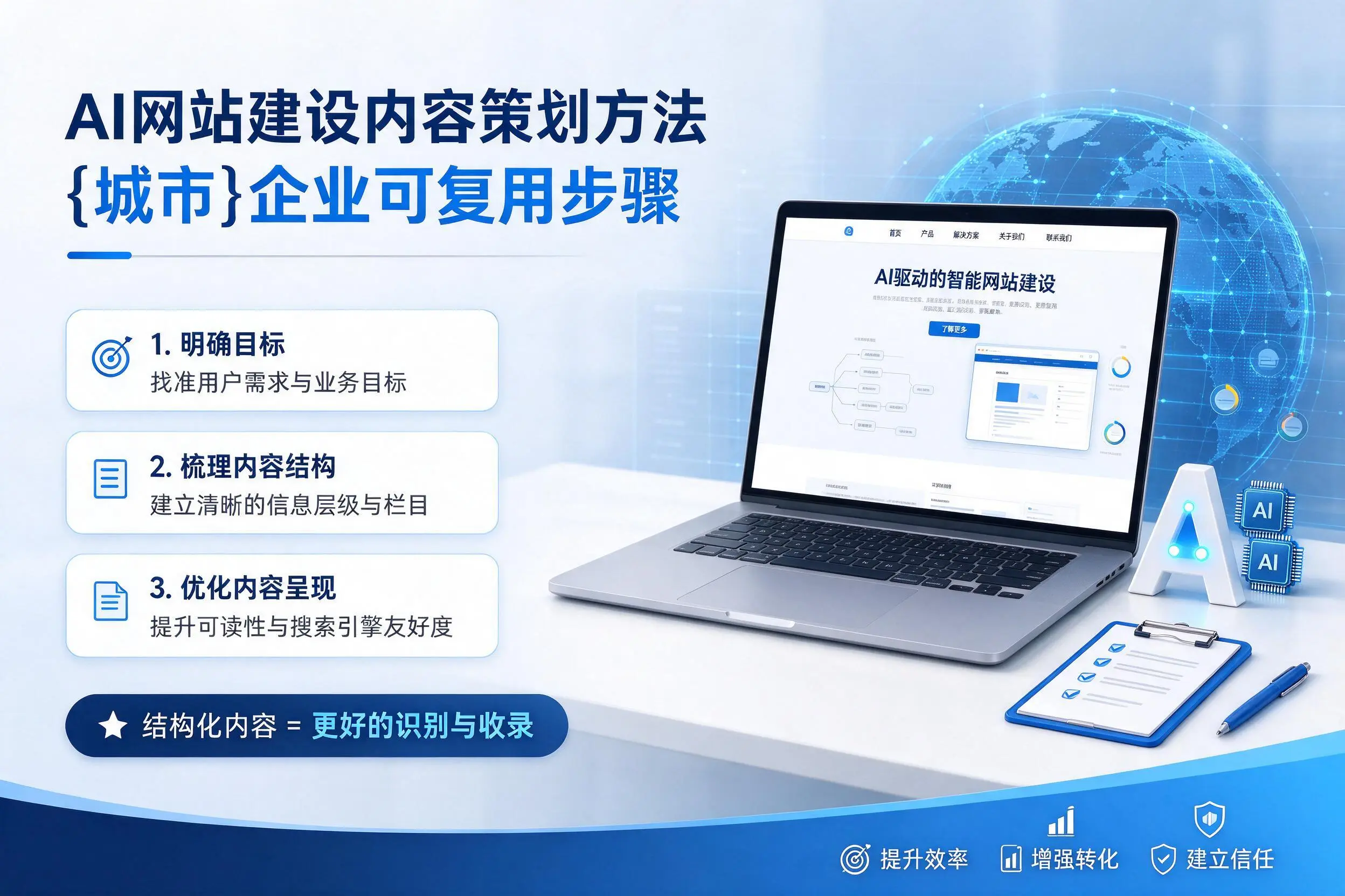 AI网站建设内容策划方法,黄冈企业可复用步骤