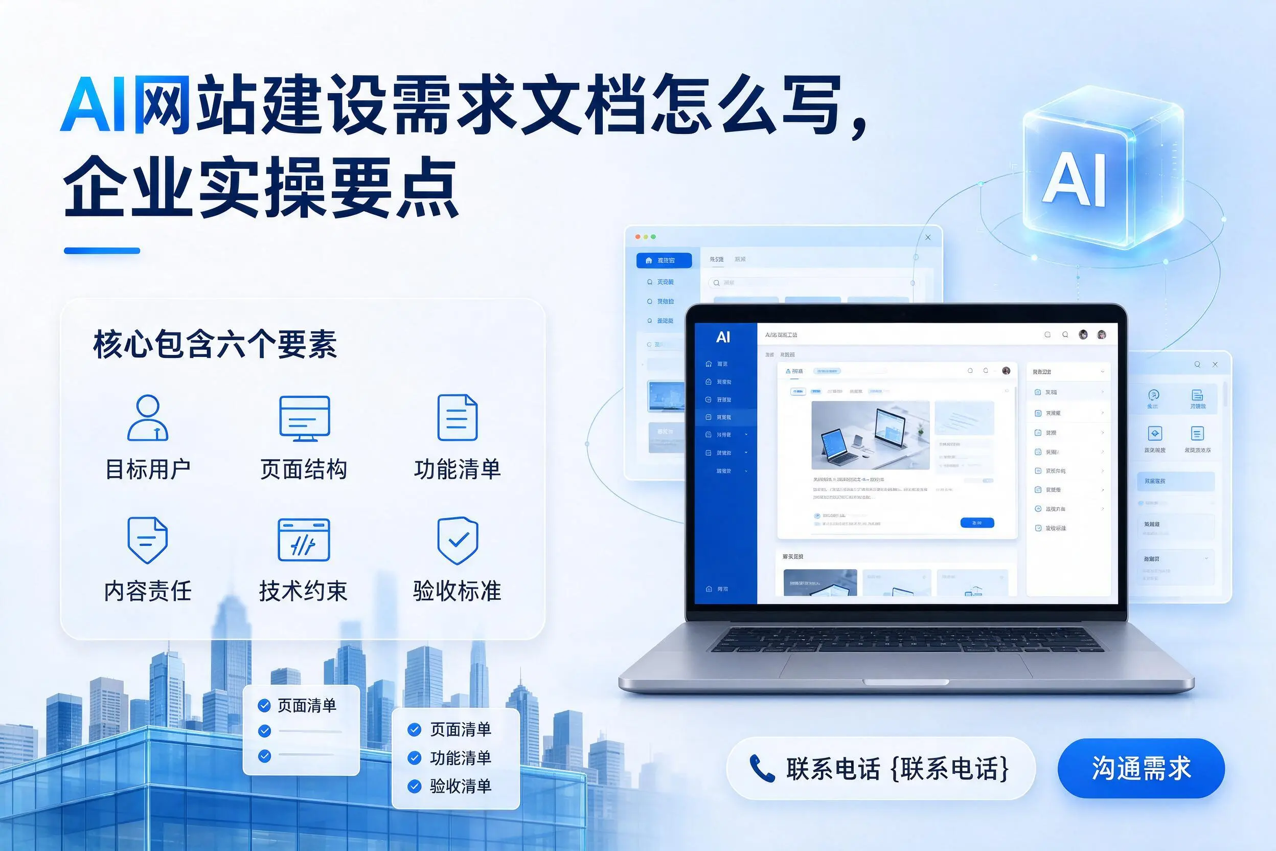 AI网站建设需求文档怎么写,黄冈企业实操要点