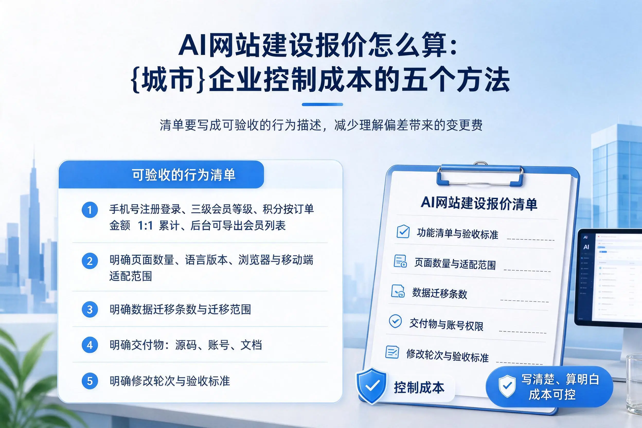 AI网站建设报价怎么算：黄冈企业控制成本的五个方法